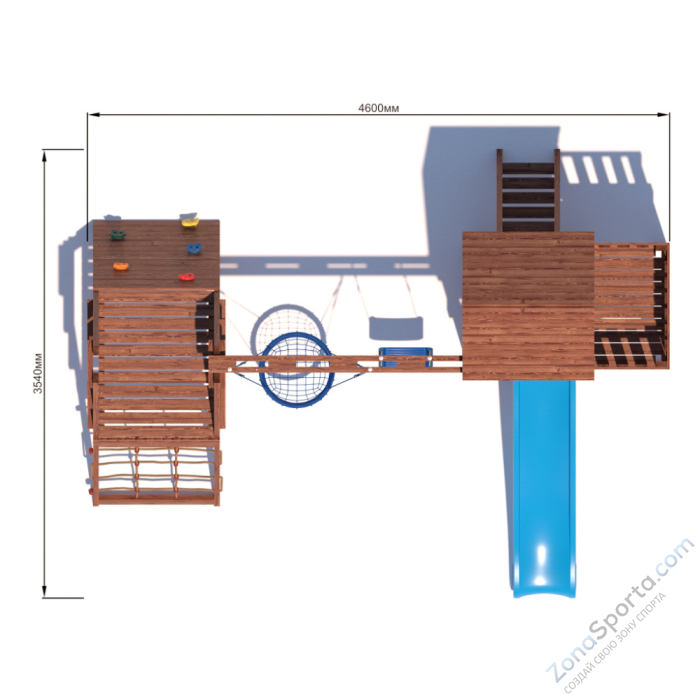 Детская площадка CustWood Scout SC8 с деревянной крышей