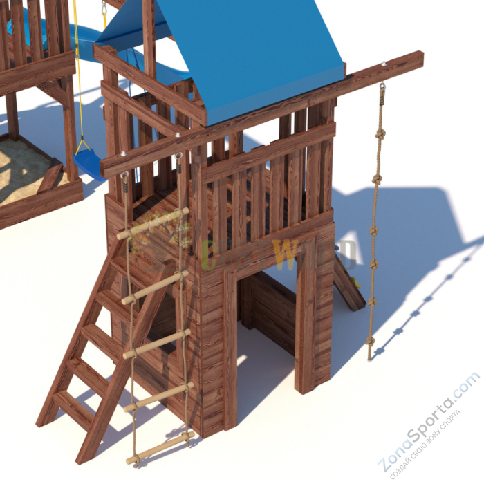Детская деревянная игровая площадка для улицы дачи CustWood Scout SC9 Детская деревянная игровая площадка для улицы дачи CustWood Scout SC9