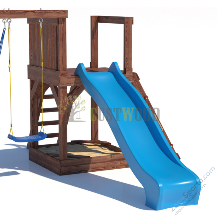 Детская деревянная игровая площадка для улицы дачи CustWood Scout SC9 Детская деревянная игровая площадка для улицы дачи CustWood Scout SC9