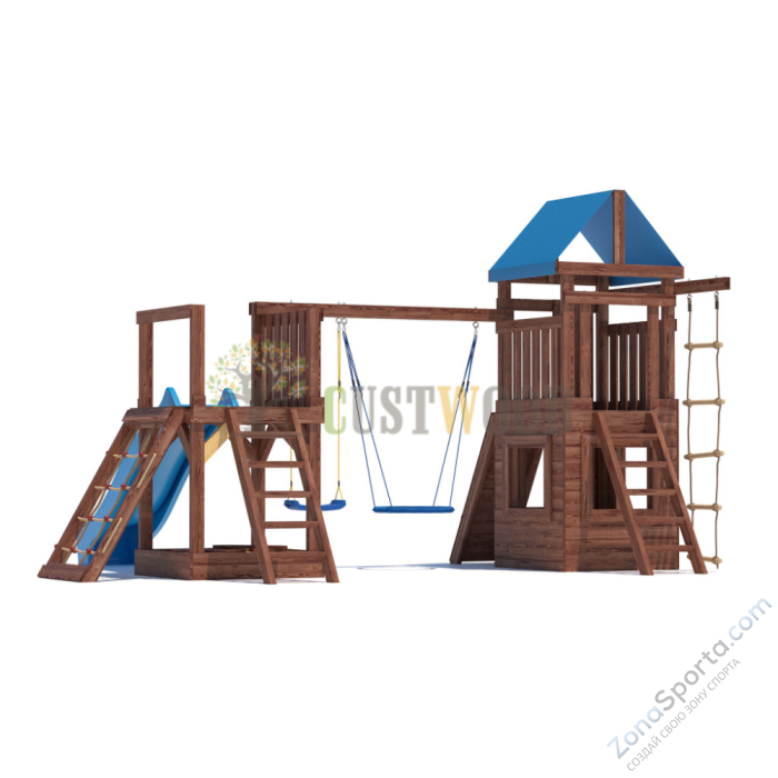 Детская деревянная игровая площадка для улицы дачи CustWood Scout SC9 Детская деревянная игровая площадка для улицы дачи CustWood Scout SC9