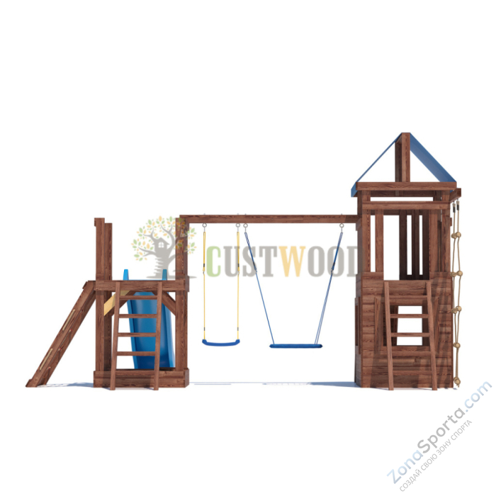 Детская деревянная игровая площадка для улицы дачи CustWood Scout SC9 Детская деревянная игровая площадка для улицы дачи CustWood Scout SC9