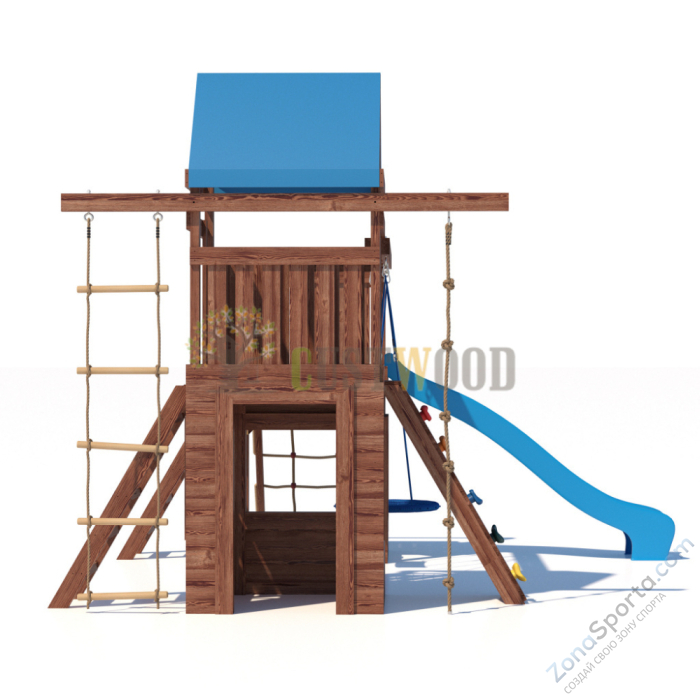 Детская деревянная игровая площадка для улицы дачи CustWood Scout SC9 Детская деревянная игровая площадка для улицы дачи CustWood Scout SC9