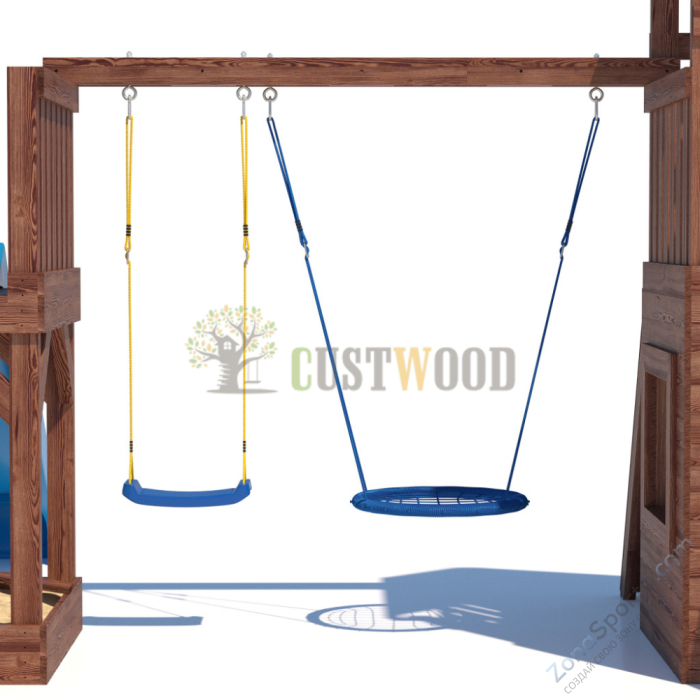 Детская деревянная игровая площадка для улицы дачи CustWood Scout SC9 Детская деревянная игровая площадка для улицы дачи CustWood Scout SC9