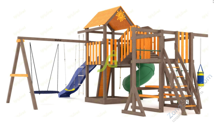 Детская площадка IgraGrad Панда Фани Мостик с трубой