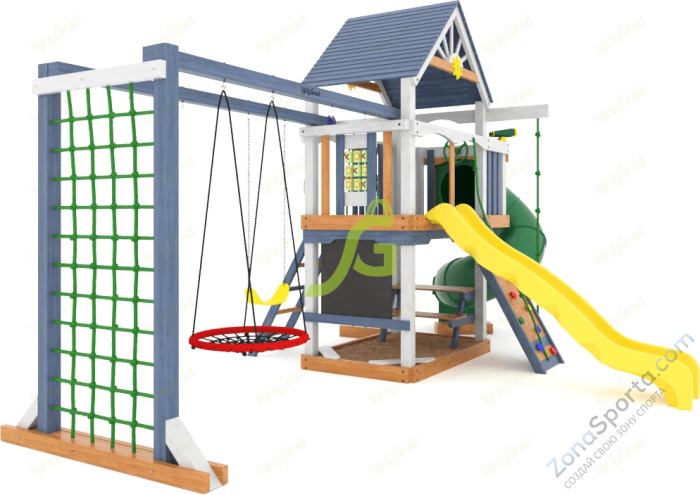 Детская площадка IgraGrad Шато с трубой (Дерево) мод.1