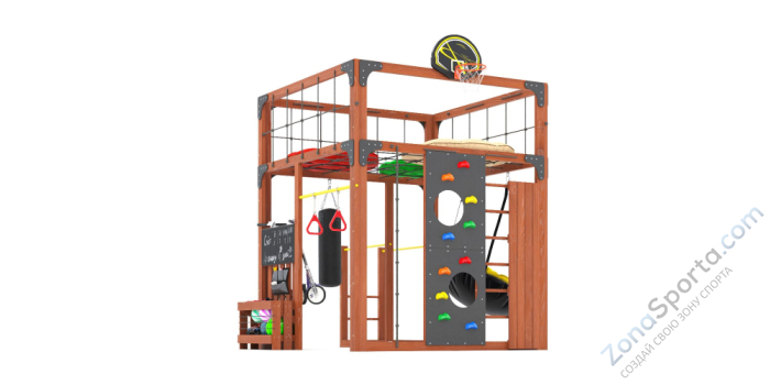 Детская площадка Савушка Куб-1 (Махагон) с подушками