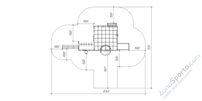Детская площадка Савушка Куб-2 (Махагон)