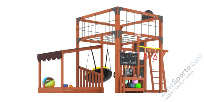 Детская площадка Савушка Куб-4 (Махагон)