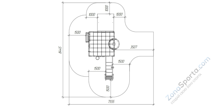 Детская площадка Савушка Куб-4 (Махагон)