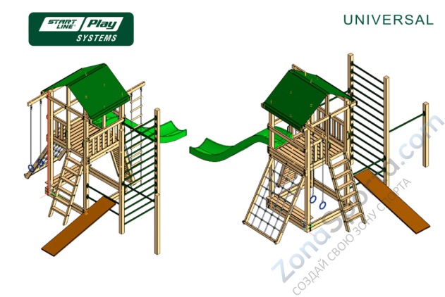 Детский городок SLP Systems Universal премиум Кедр Детский городок SLP Systems Universal премиум Кедр