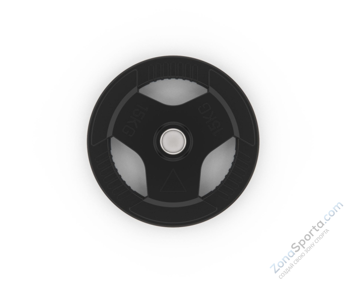 Диск обрезиненный с хватом 15 кг / диаметр 51 мм DFC