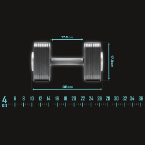 Гантель наборная 4-36 кг Vertex FT-32