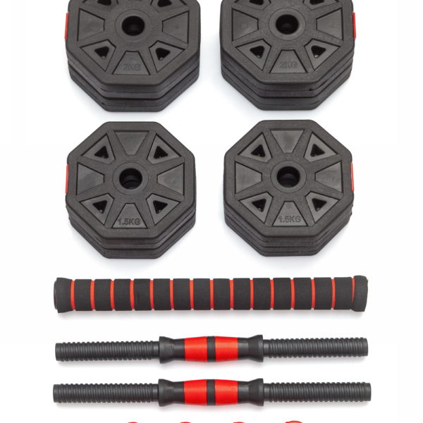 Гантели гексагональные разборные с грифом, 15 кг. (2 шт. х 7,5 кг.) VictoryFit VF-DН150