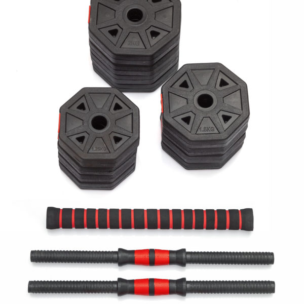 Гантели гексагональные разборные с грифом, 20 кг. (2 шт. х 10 кг.) VictoryFit VF-DН200