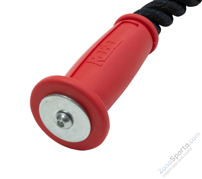 Гибкая тяга (канат) для трицепса двойная с резиновыми наконечниками Rebel