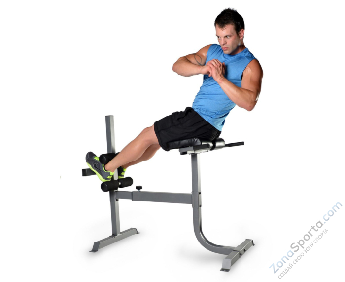 Гиперэкстензия / римский стул серебряный DFC CAP FM-CS709