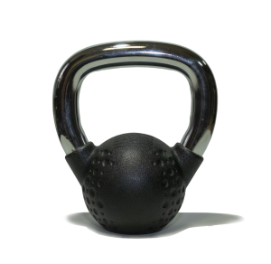 Гиря 4 кг с хромированной ручкой полиуретановая (CPU) Original FitTools