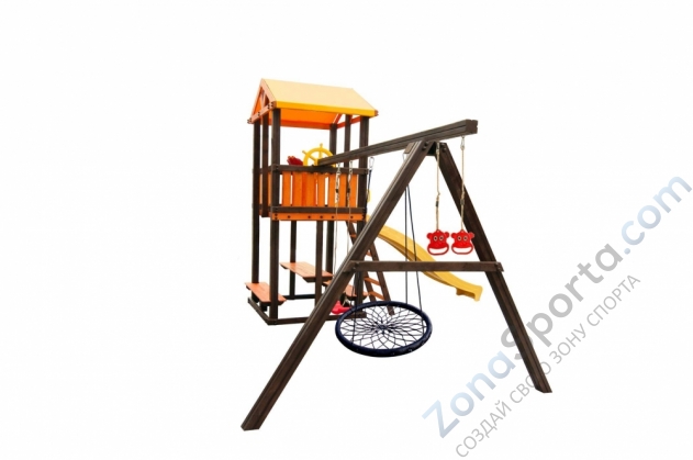 Игровой комплекс Perfetto sport Bari-3 + качели Паутина