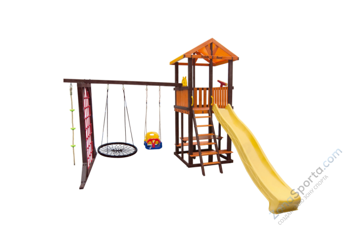 Игровой комплекс Perfetto sport Bari-9 + качели Паутина Игровой комплекс Perfetto sport Bari-9 + качели Паутина