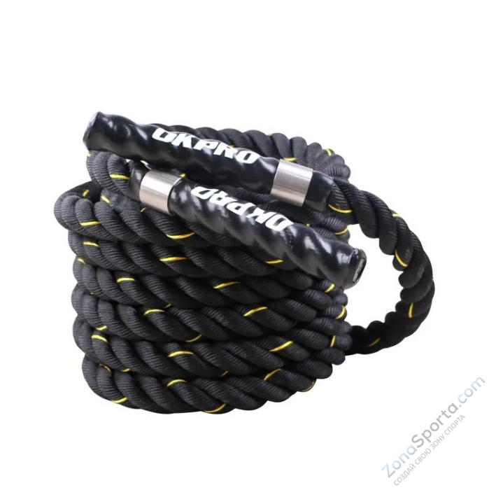 Канат тренировочный 9 м толщина 38 мм телиреновый OKPRO OK1951-9