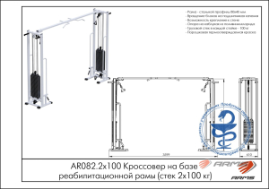 Кроссовер на базе реабилитационной рамы (стек 2х100кг) ARMS AR082.2х100