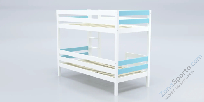 Кровать детская двухъярусная Савушка-01 80х160 голубая