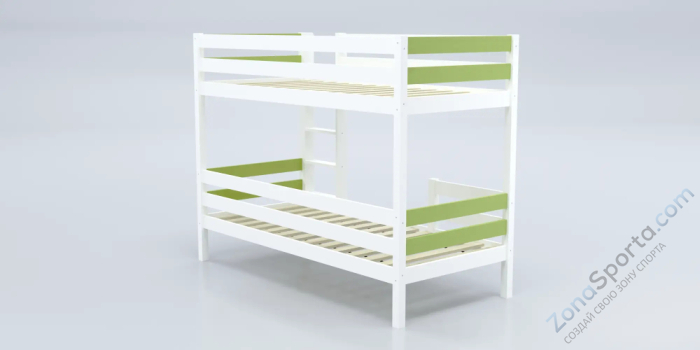 Кровать детская двухъярусная Савушка-01 80х160 зеленая