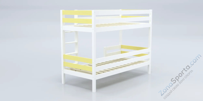 Кровать детская двухъярусная Савушка-01 80х160 желтая