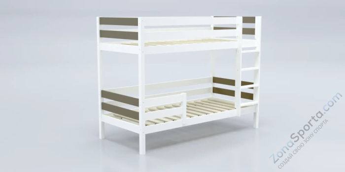 Кровать детская двухъярусная Савушка-01 90х200 Shiitake (бежевый)