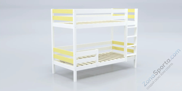 Кровать детская двухъярусная Савушка-01 90х200 желтая