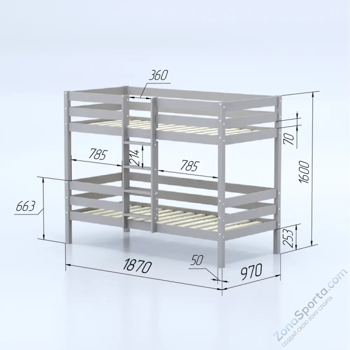Кровать детская двухъярусная Савушка-05 90х180 Cappuccino (капучино) Кровать детская двухъярусная Савушка-05 90х180 Cappuccino (капучино)