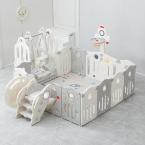 Манеж Unix Kids Supreme Space 160x160 Grey с качелями