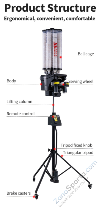 Машина для подачи воланов для бадминтона Siboasi S4025A