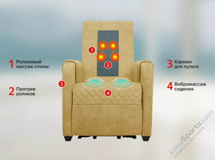 Массажное кресло-реклайнер с подъемом Fujimo Lounge Up на заказ