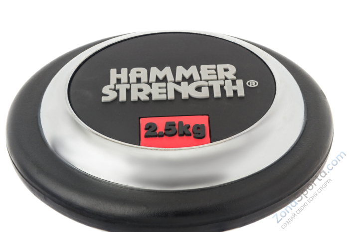 Набор обрезиненных гантелей Hammer Strength 10 пар (2,5 – 25 кг)