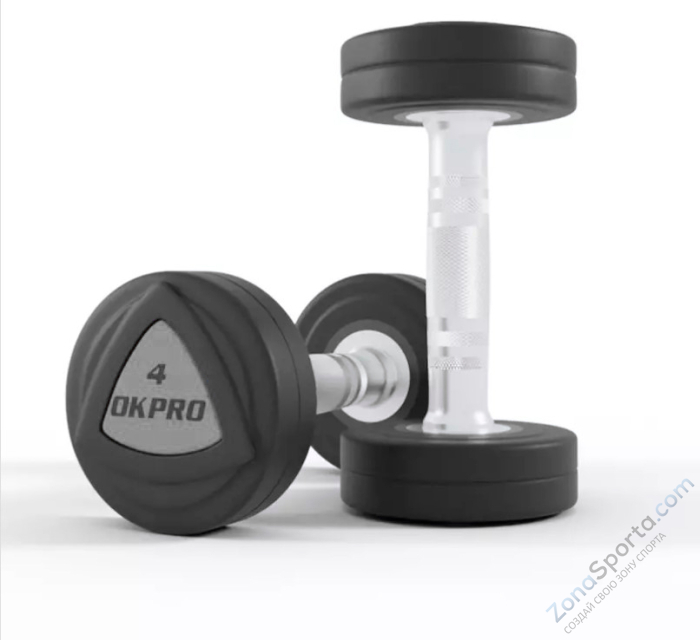 Набор полиуретановых гантелей от 42 до 50 кг (шаг 2 кг) OKPRO OK1032B-42-50-G