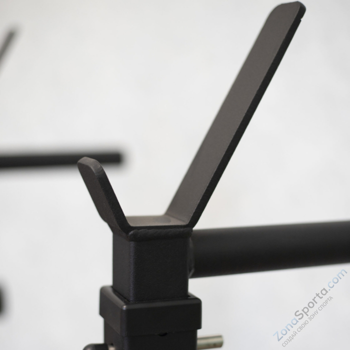 Скамья для жима + Стойки со страховкой и брусьями DEXsport ASD-0090_Black+ASD-0140-JAX-Black