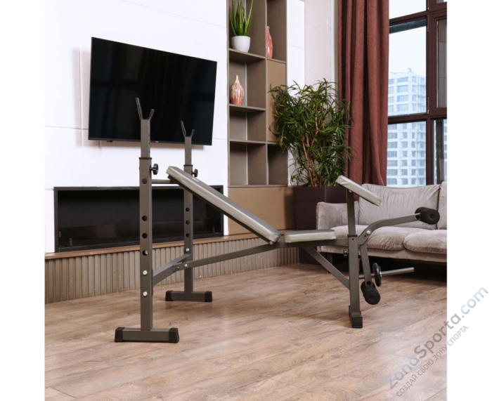 Скамья со стойками под штангу DFC D705