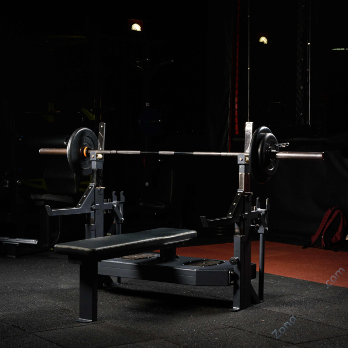 Скамья-стойка домкратная для жима лежа со страховочными упорами Olimpic Bench Tangen A3146