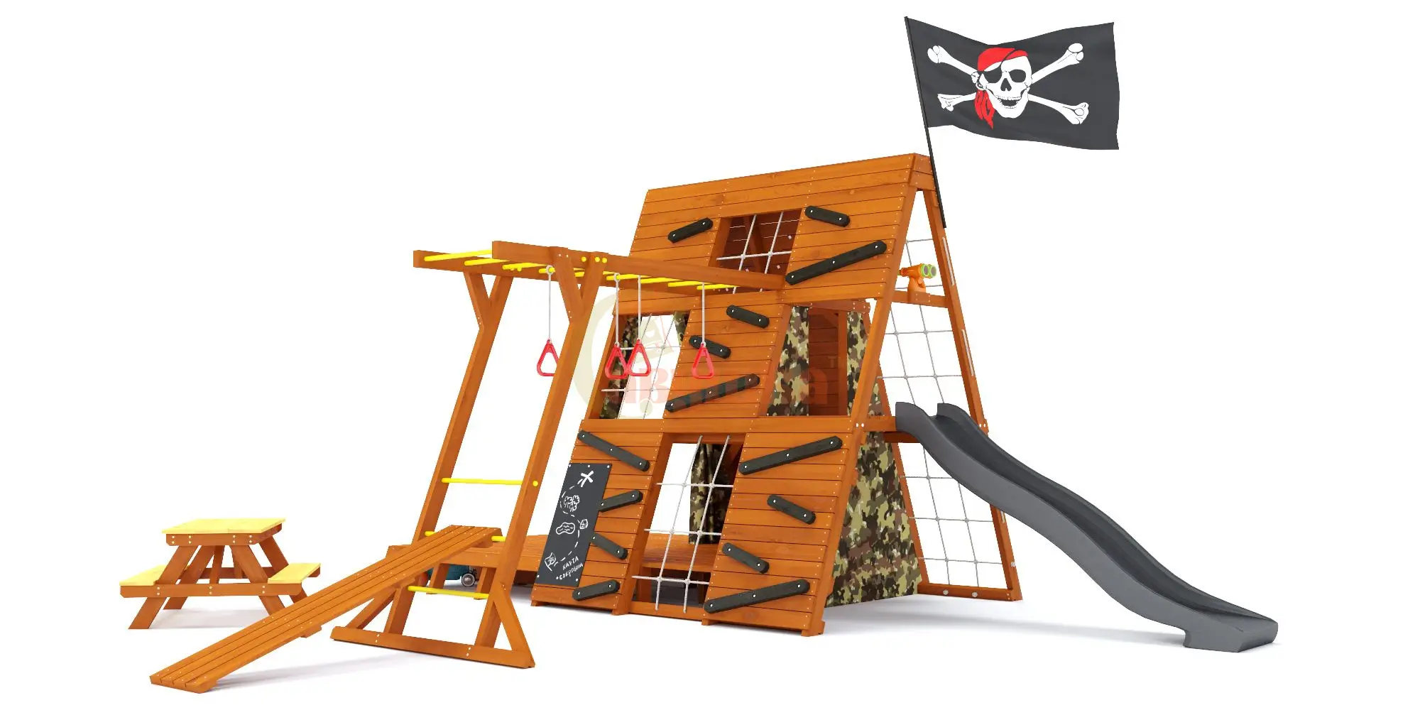 Спортивный домик Савушка База-5 (Милитари) со столиком