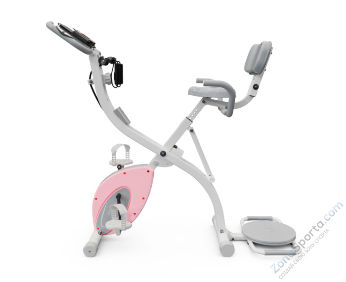 Велотренажер X-Bike DFC DavCreator Max PRO, бело-розовый