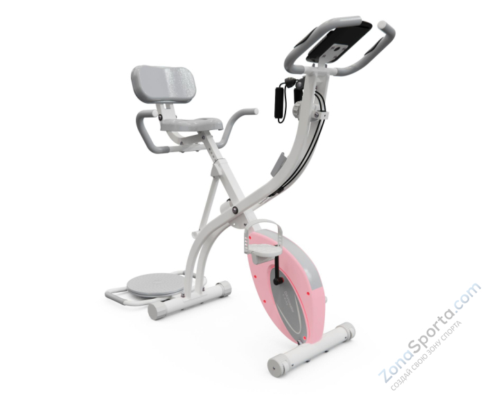 Велотренажер X-Bike DFC DavCreator Max PRO, бело-розовый