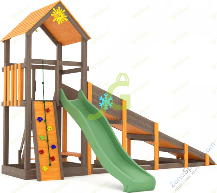 Всесезонная площадка IgraGrad С Tower со скалодромом SF2