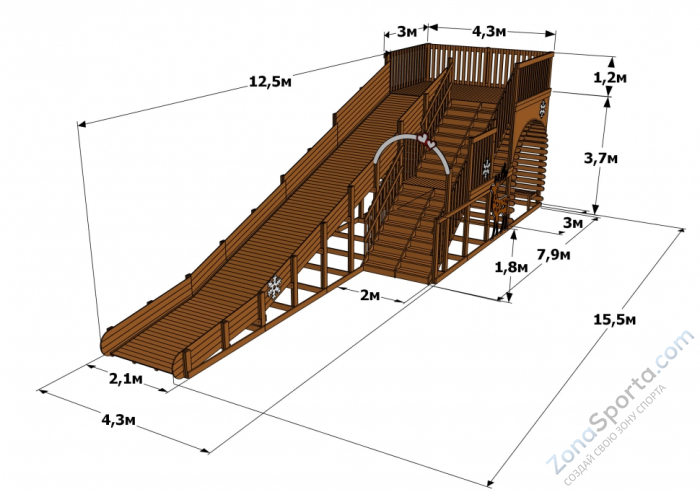 Зимняя горка Эверест