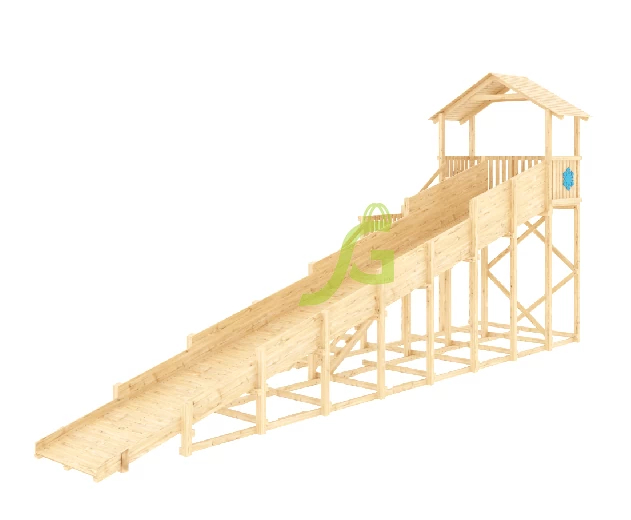 Зимняя горка IgraGrad Snow Fox (Домик) скат 10 м без окраски