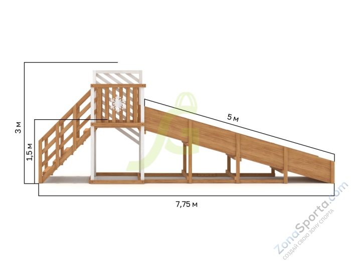Зимняя горка IgraGrad Snow Fox скат 5 м мод.2