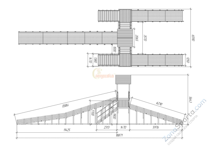 Зимняя горка Савушка Зима Wood 11