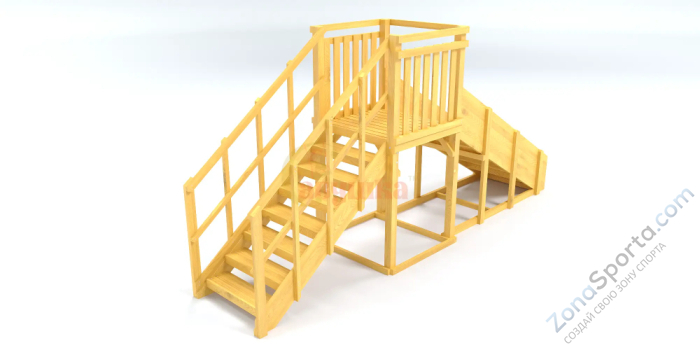 Зимняя горка Савушка Зима Wood-2
