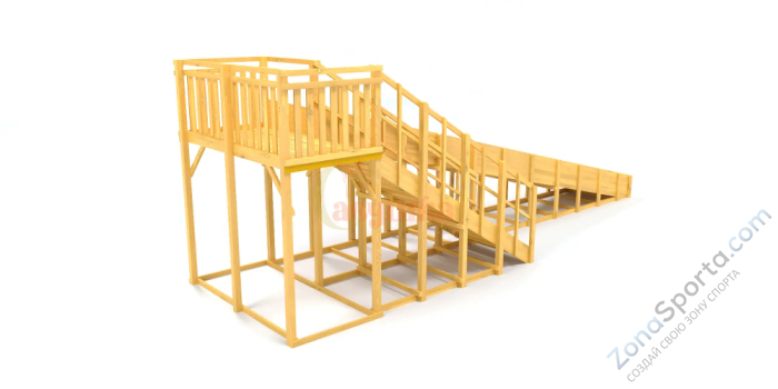 Зимняя горка Савушка Зима Wood-8