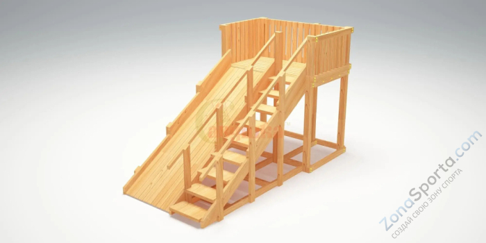 Зимняя горка Савушка Зима Wood-3